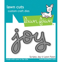 Lawn Fawn Scripty JOY die set